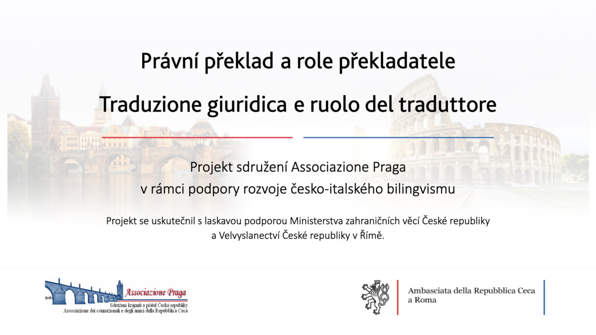 Seminář „Právní překlad a role překladatele“