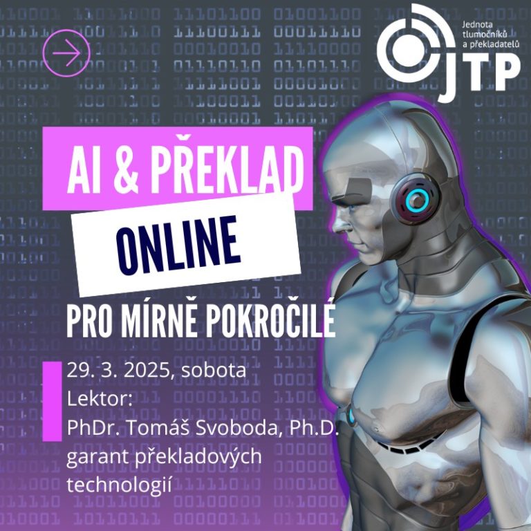 Umělá inteligence a překlad  – celodenní kurz pro mírně pokročilé uživatele